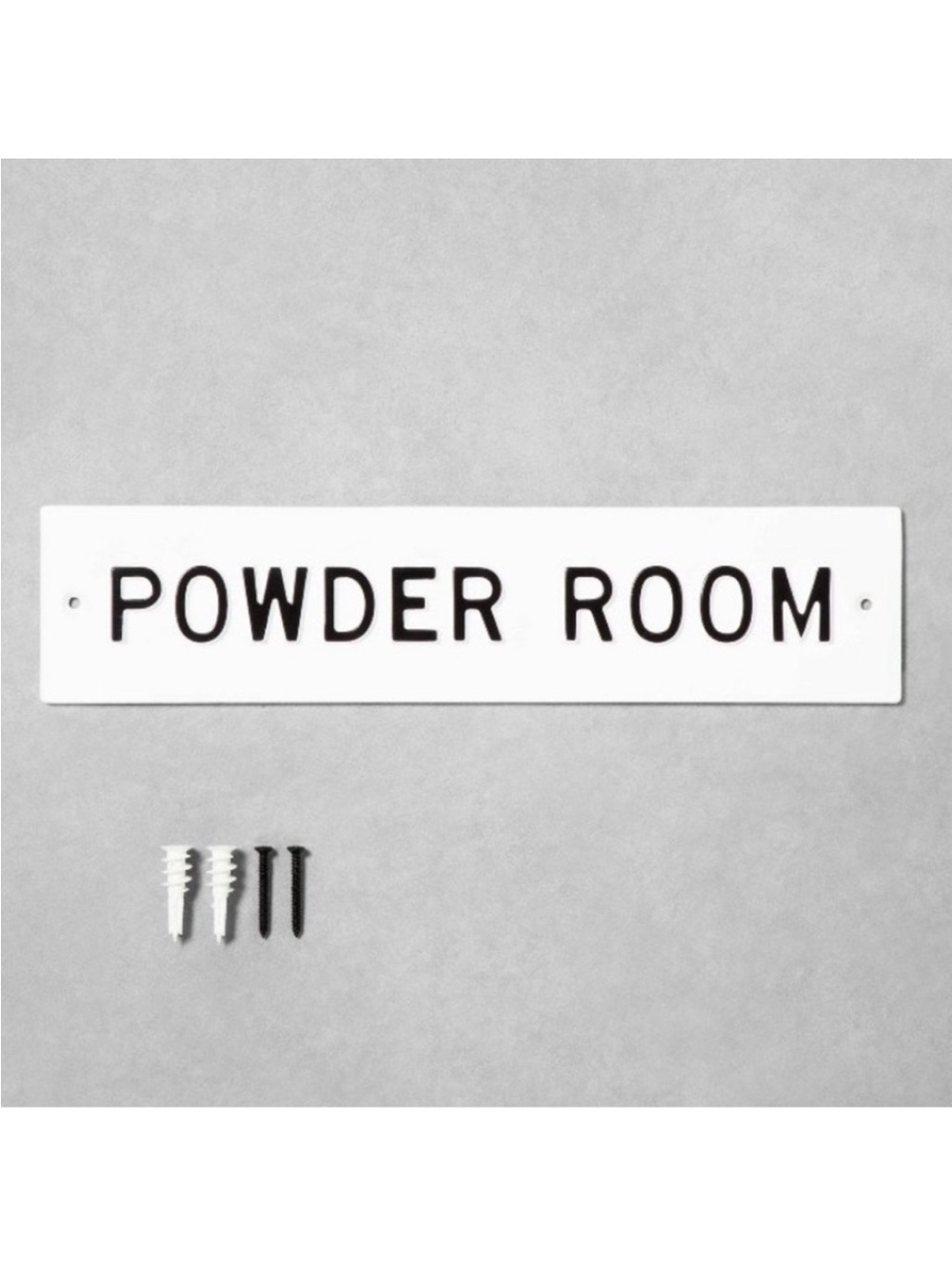 Hearth & Hand w/ Magnolia POWDER ROOM Bathroom Metal Black White Wall Sign NEW